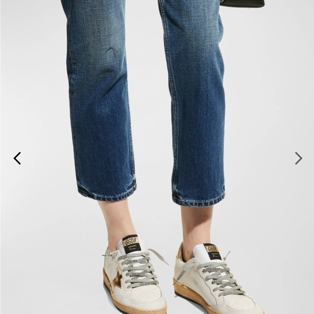 GOLDEN GOOSE Ballstar Mixed Leather Low Top Sneakers - Picture 2 of 10